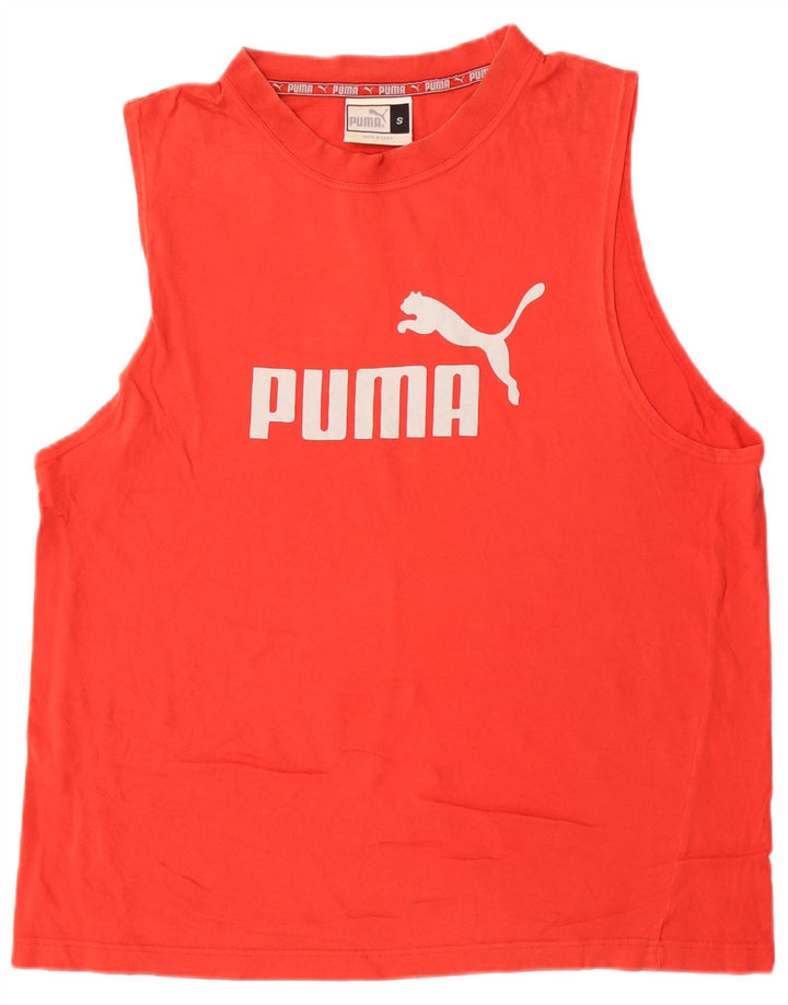 Puma Mens Graphic Vest Top Small Red Cotton