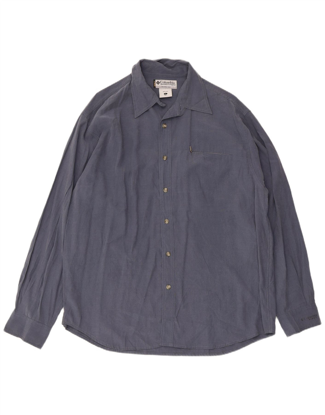 Columbia Mens Shirt Large Blue Modal