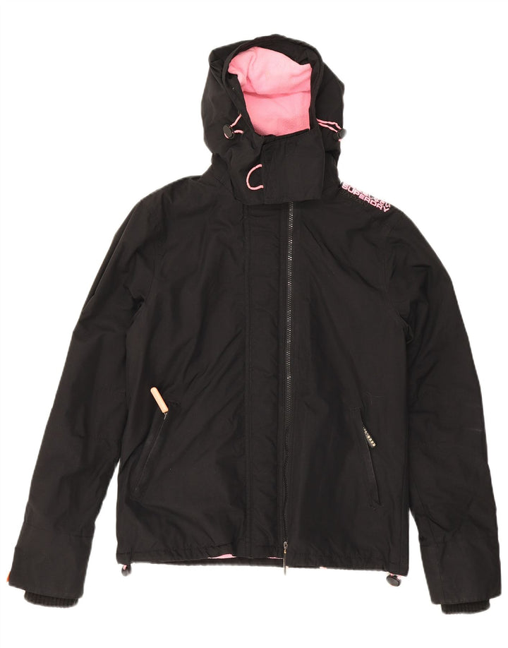 Superdry Damen The Windcheater Windjacke UK 12 Medium Schwarz