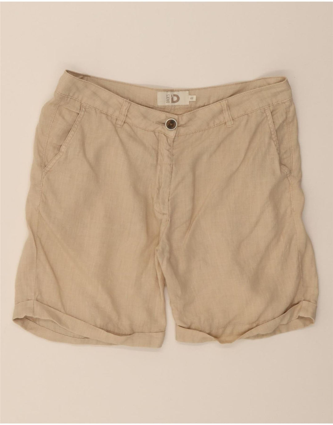 DACK'S Womens Chino Shorts IT 46 Large W34  Beige Linen Vintage Dack's and Second-Hand Dack's from Messina Hembry 
