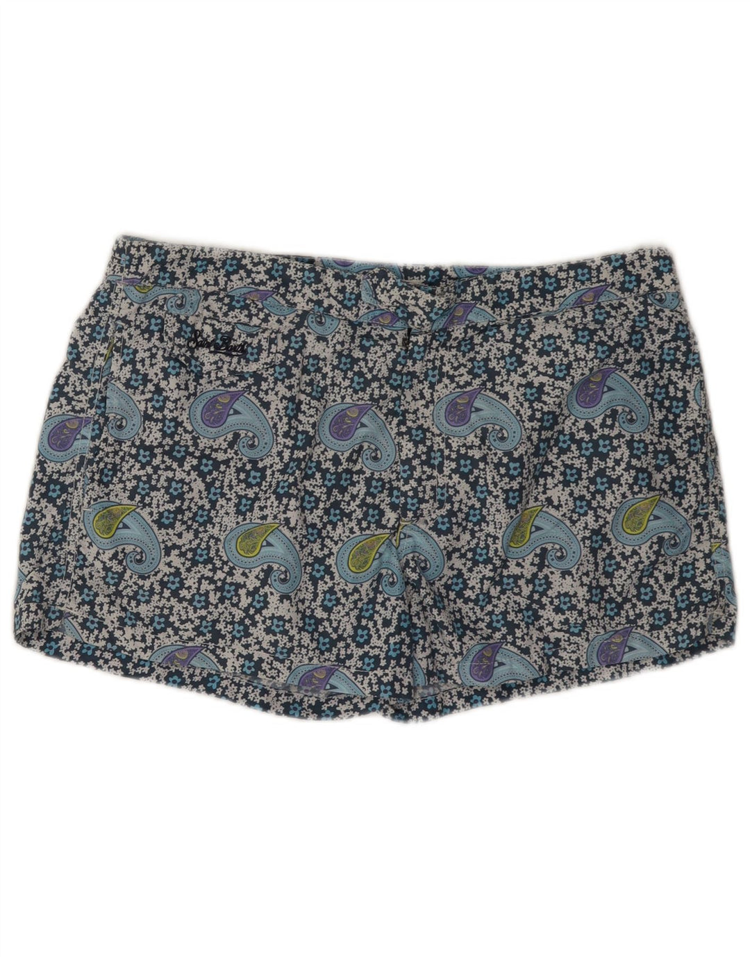 MC2 SAINT BARTH  Mens Swimming Shorts Large  Blue Paisley Polyamide