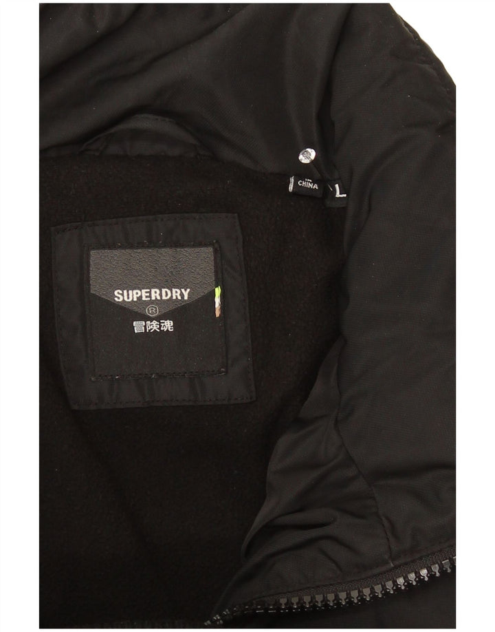 Superdry Mens Padded Jacket UK 40 Large Khaki Camouflage Polyester