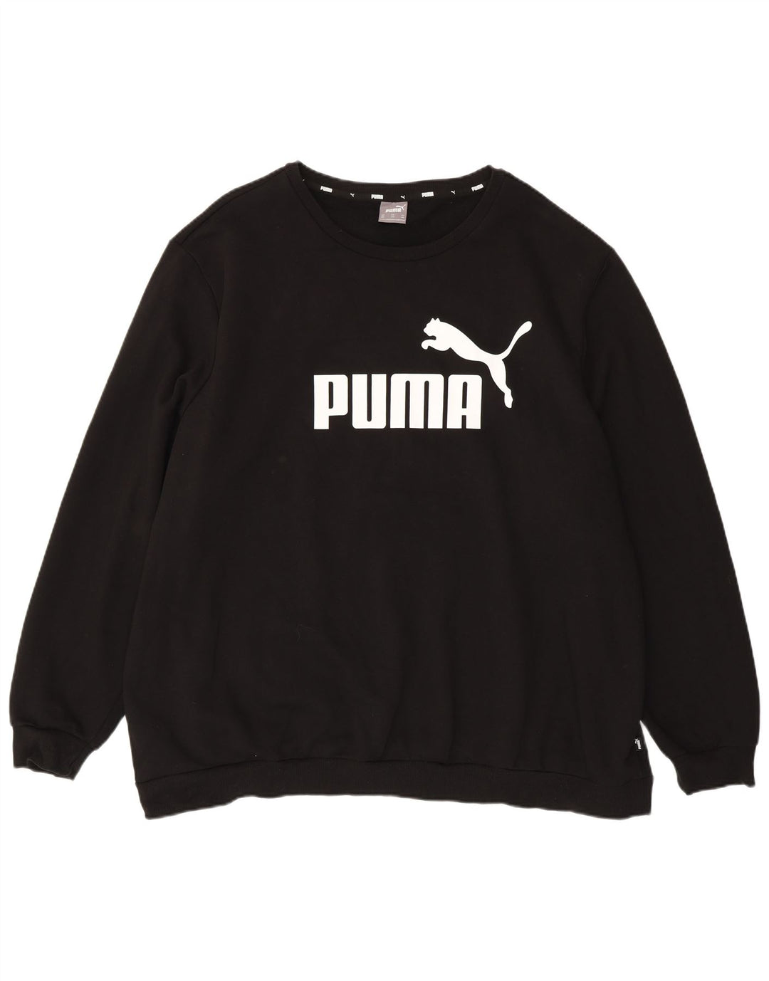 Puma Mens Graphic Sweatshirt Jumper 4XL Black Cotton