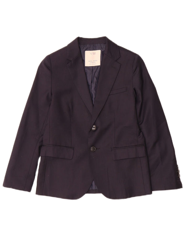 Jaqueta blazer de 2 botões Zara Boys 9-10 anos azul marinho lã