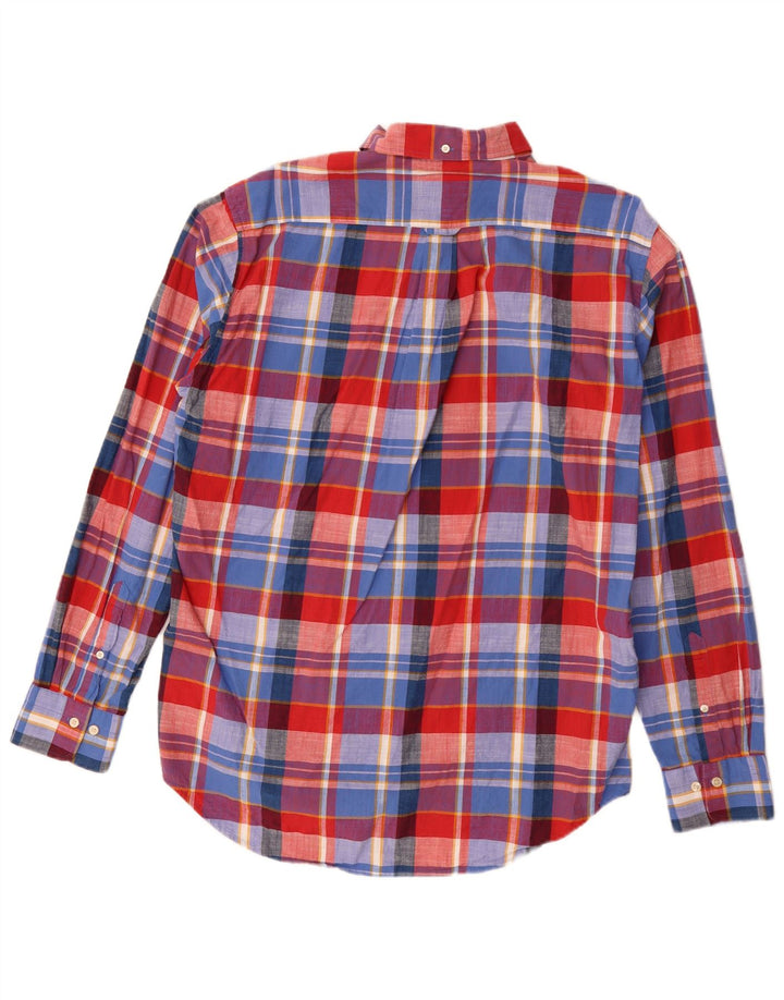 Gant Camicia da uomo vestibilità regolare taglia 41/42 16 1/2 grande quadretto multicolore