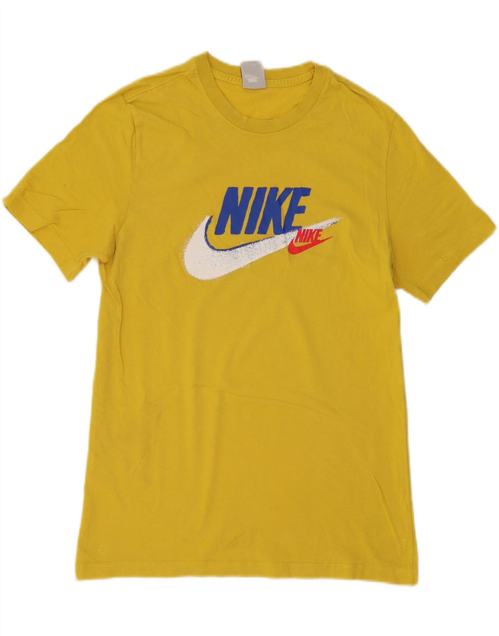 NIKE Mens Graphic T-Shirt Top Medium Yellow Cotton Vintage Nike and Second-Hand Nike from Messina Hembry 