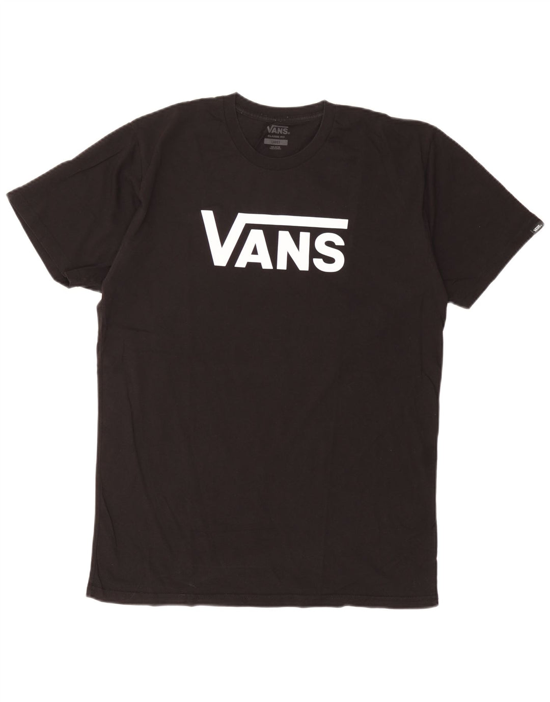 Vans Mens Classic Fit Graphic T-Shirt Top Large Black Cotton