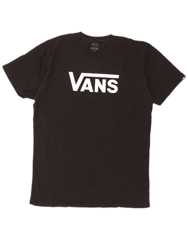 Vans Mens Classic Fit Graphic T-Shirt Top Large Black Cotton