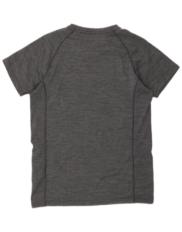 Mountain Warehouse Mens T-Shirt Top Medium Grey Flecked Merino Wool