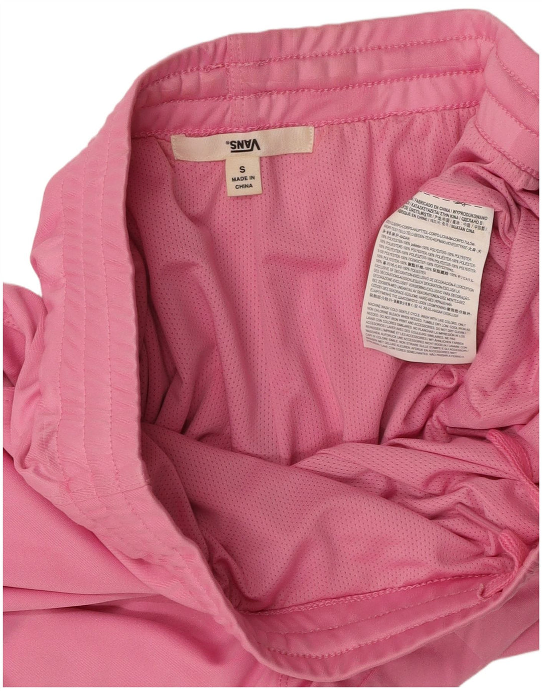 VANS Womens Sport Shorts UK 10 Small  Pink Polyester