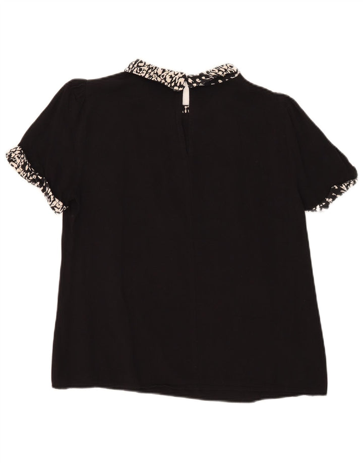 Oasis Chemisier Femme UK 12 Medium Noir Imprimé Animal