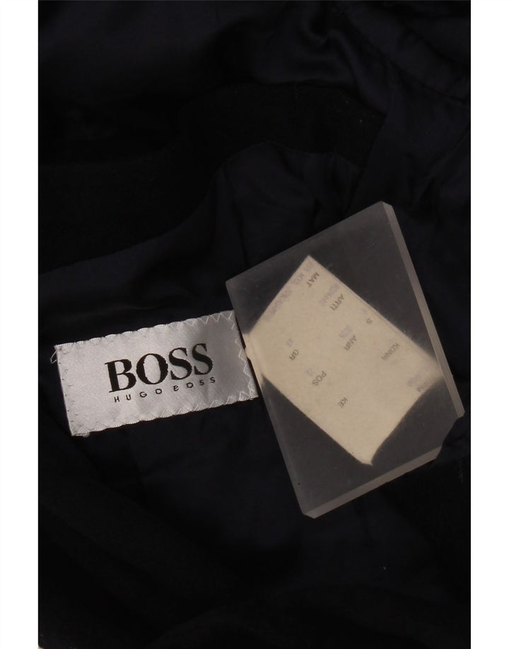 Hugo Boss Herre dobbeltradet blazerjakke EU 48 Mellem marineblå uld