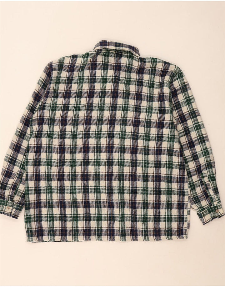 Vintage flannelskjorte til mænd XL flerfarvet ternet