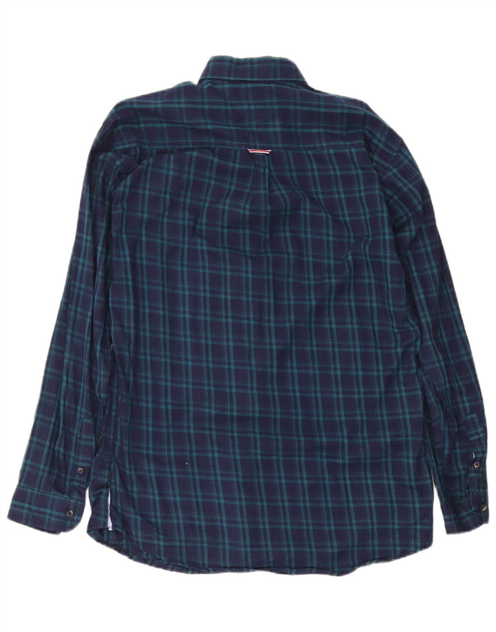 Tommy Hilfiger Chemise sur mesure pour homme XL Bleu marine à carreaux