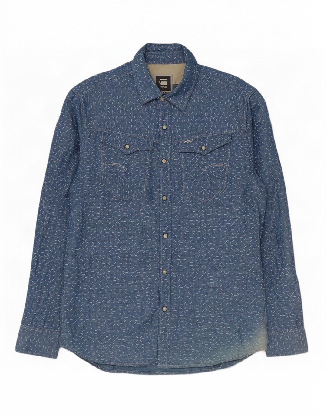 G-Star Chemise Homme XL Bleu Spotted Linen