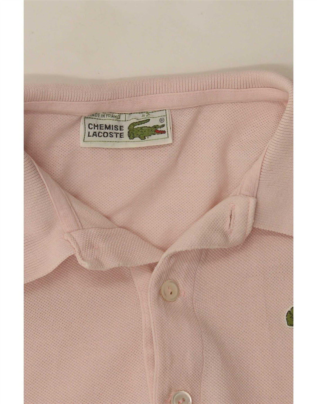 Lacoste Womens Polo Shirt Size 42 Large Pink
