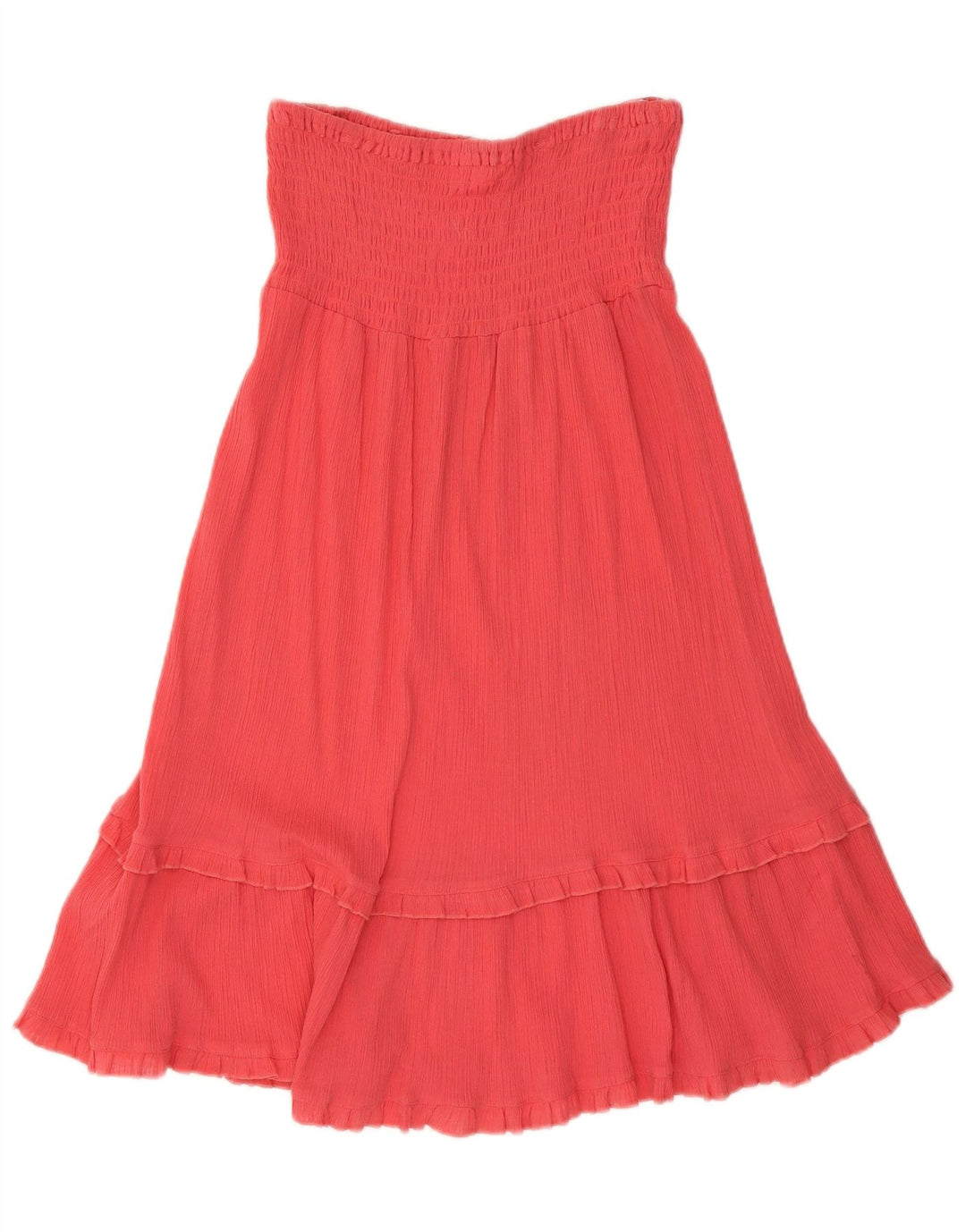 Marks & Spencer Womens Strapless Dress UK 12 Medium  Red Cotton