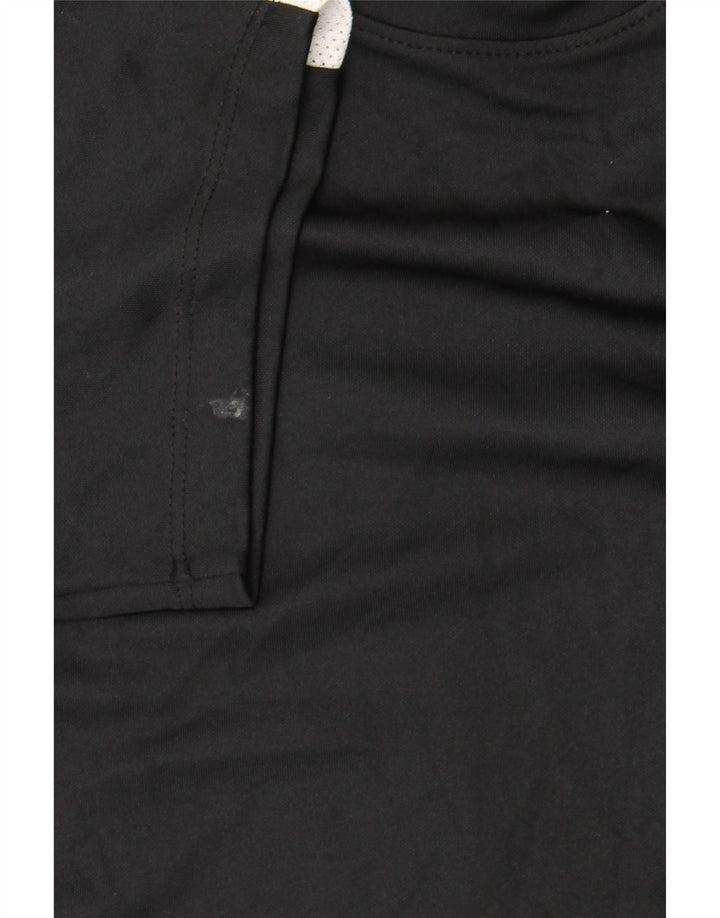 T-shirt Nike da uomo Dri Fit, top in poliestere color block medio nero