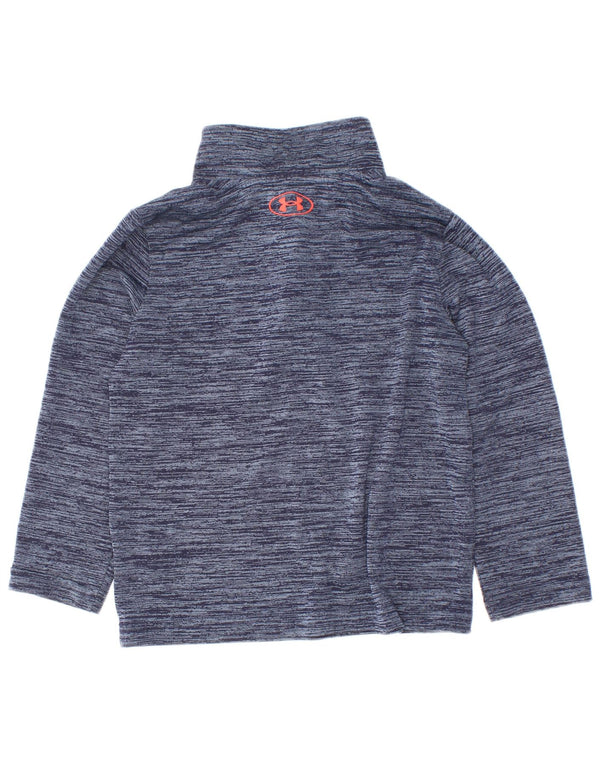 Maglietta Under Armour da bambina con zip a 1/4 a maniche lunghe, 18-24 mesi, blu screziato