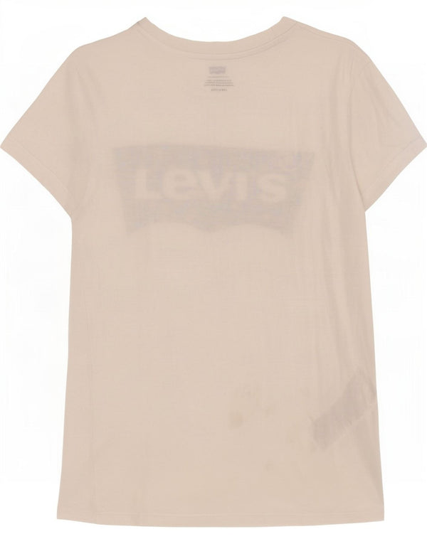 Levi's Womens Graphic T-Shirt Top UK 6 XS White Cotton