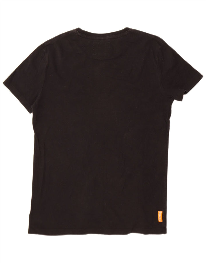 Superdry Mens T-Shirt Top Large Black Cotton