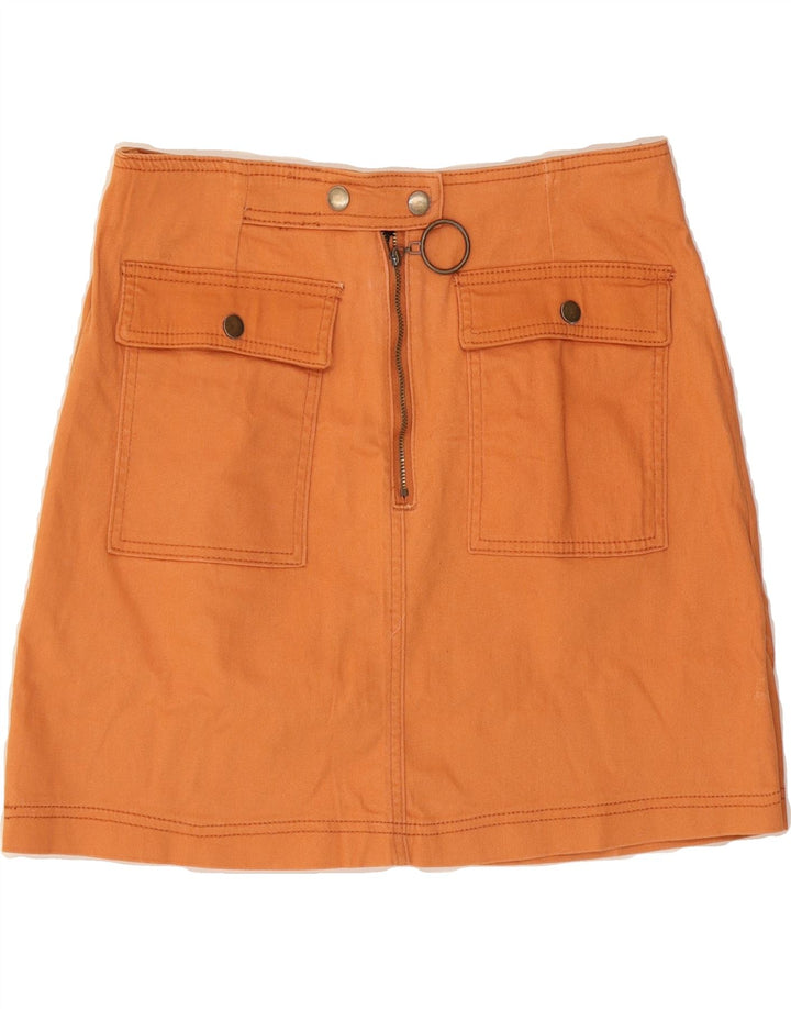 AMISU Womens A-Line Skirt EU 38 Medium W30  Orange Cotton Vintage AMISU and Second-Hand AMISU from Messina Hembry 