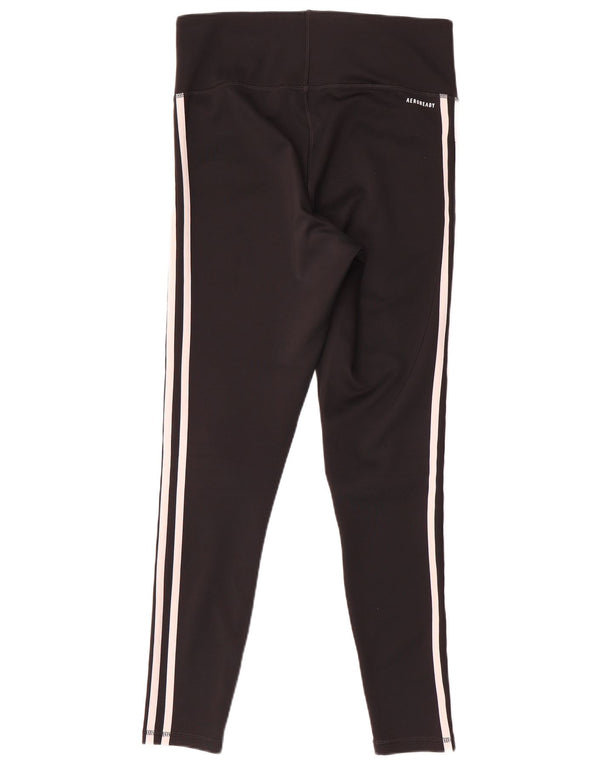 Adidas Damen Aeroready Leggings UK 12/14 Medium Schwarz