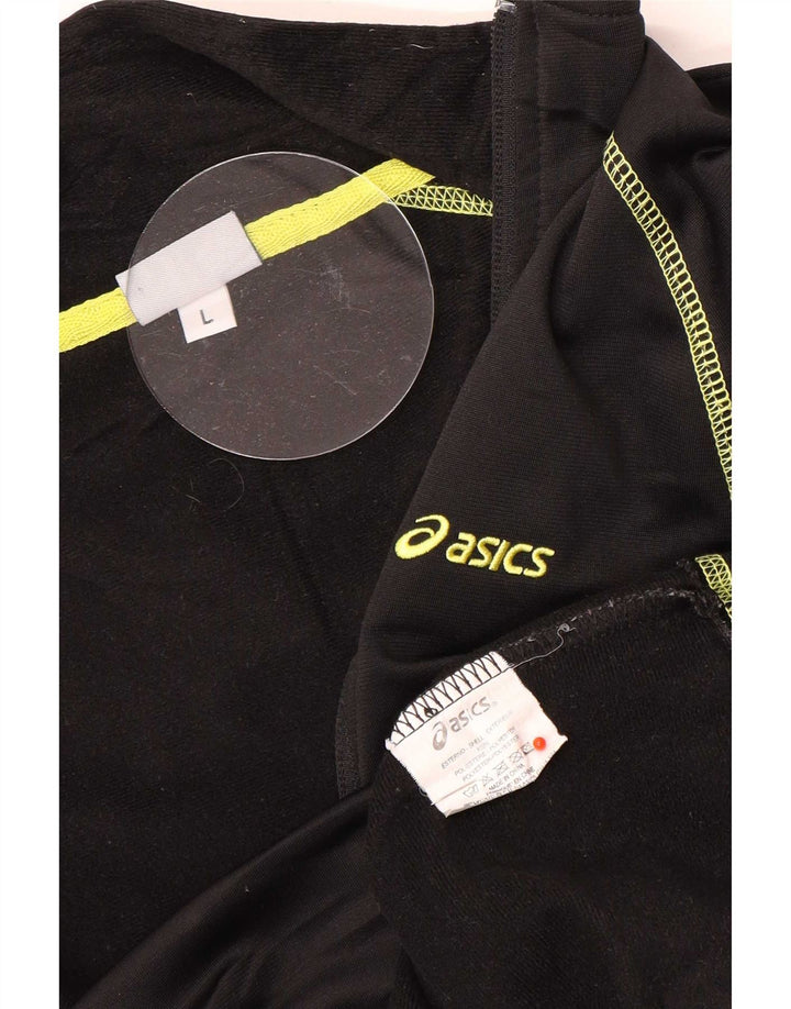 Damska kurtka dresowa Asics UK 14, duża, czarna, poliester