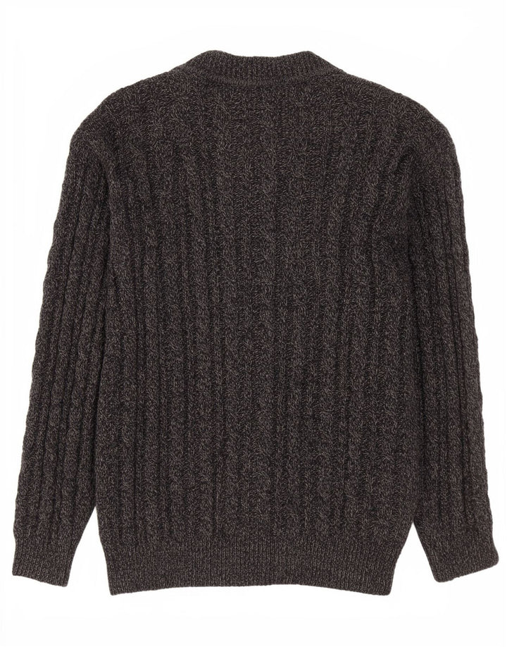 Balloon Womens Cardigan Sweater Medium Grey Wool