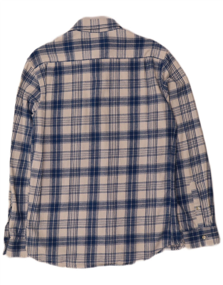 Koszula flanelowa męska Jack Wills, bawełniana w średnią niebieską kratkę