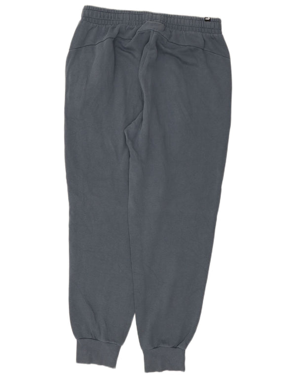 Puma Mens Tracksuit Trousers Joggers Large  Navy Blue Cotton