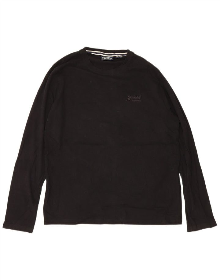 Superdry Herre Top Langærmet 2XL Sort Bomuld