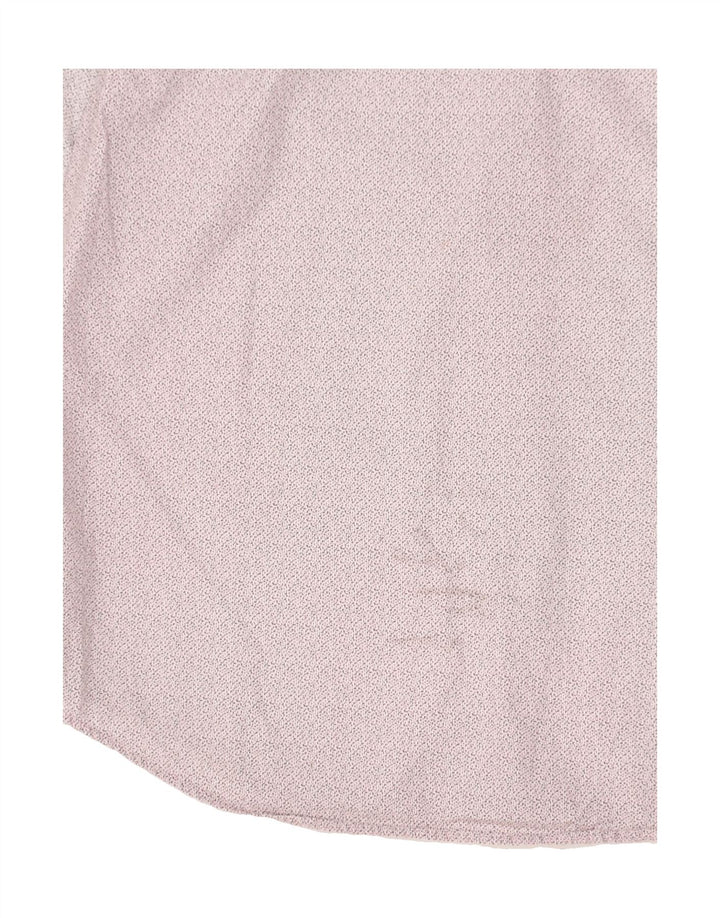 CALVIN KLEIN Mens Classic Fit Shirt Medium Pink Spotted Cotton Vintage Calvin Klein and Second-Hand Calvin Klein from Messina Hembry 