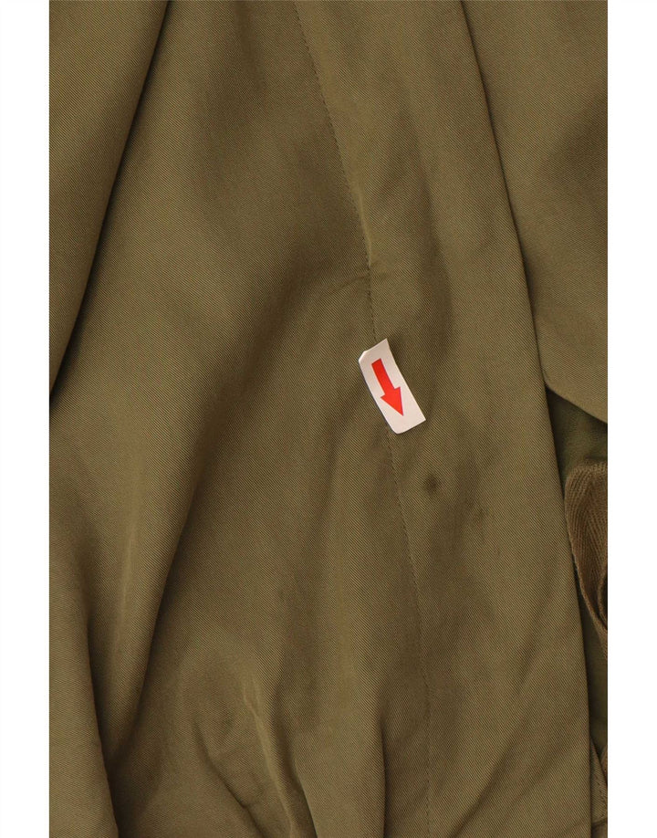 Marks & Spencer Womens Hooded Parka Jacket UK 16 Large Khaki Polyester