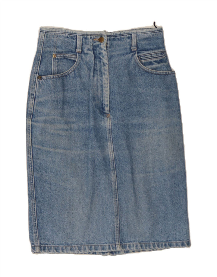ERREUNO Womens Denim Skirt W28 Medium Blue Cotton Vintage Erreuno and Second-Hand Erreuno from Messina Hembry 