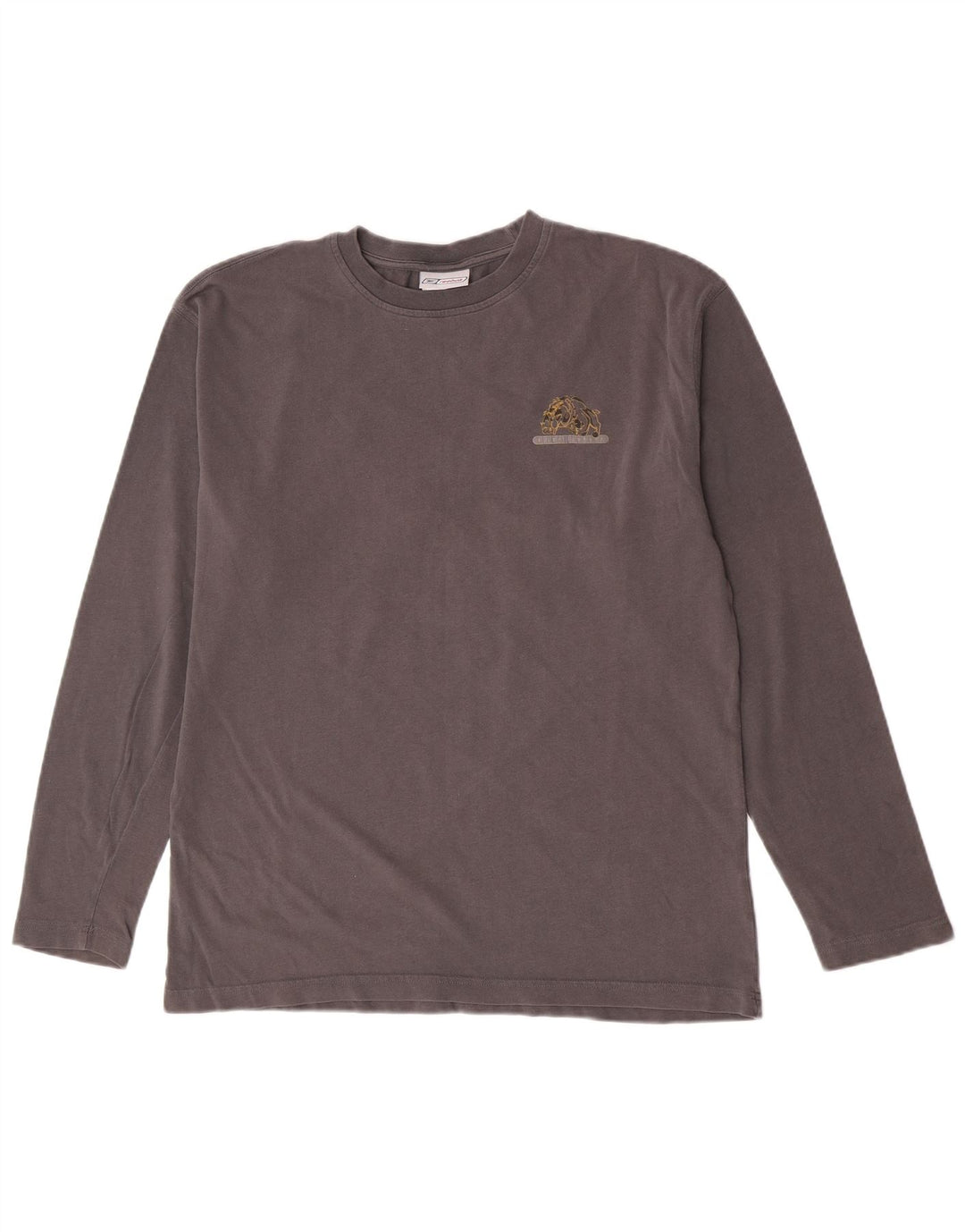 Reebok Mens Graphic Top Long Sleeve Medium Grey Cotton