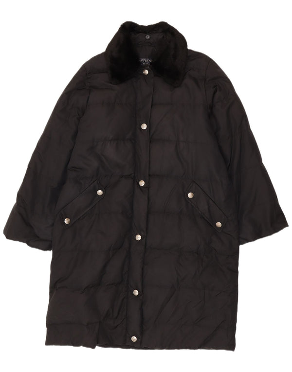 Max Mara Dame Weekend Oversized Polstret Frakke UK 12 Medium Sort Polyamid