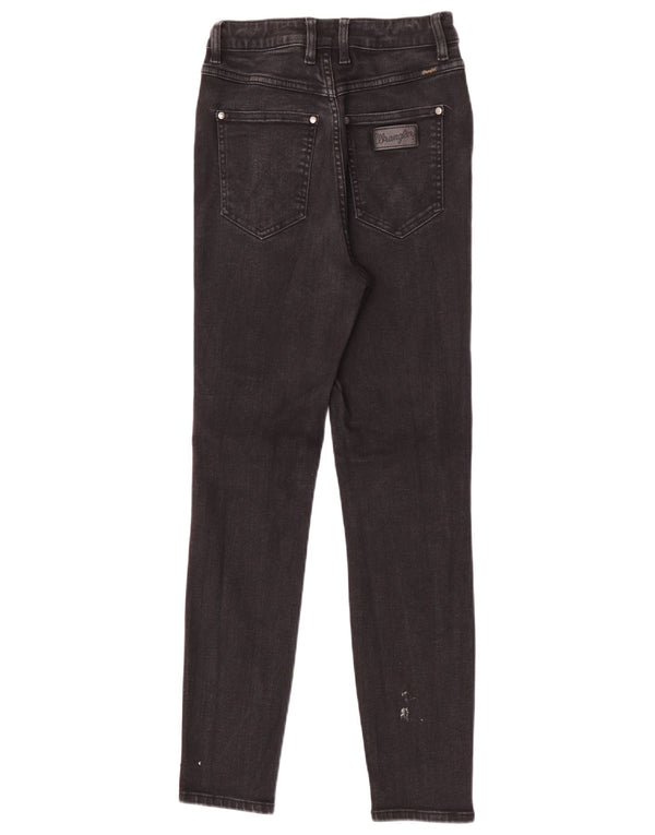 Женские джинсы скинни Wrangler с высокой талией США 8 Средний W24 L28 Черный хлопок