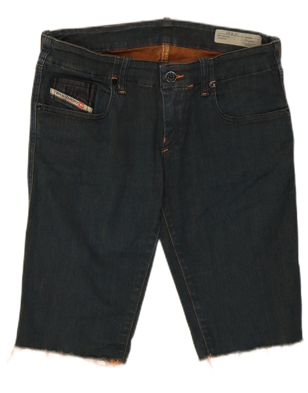 Diesel Damen Grupee Denim Shorts W27 Small Marineblaue Baumwolle