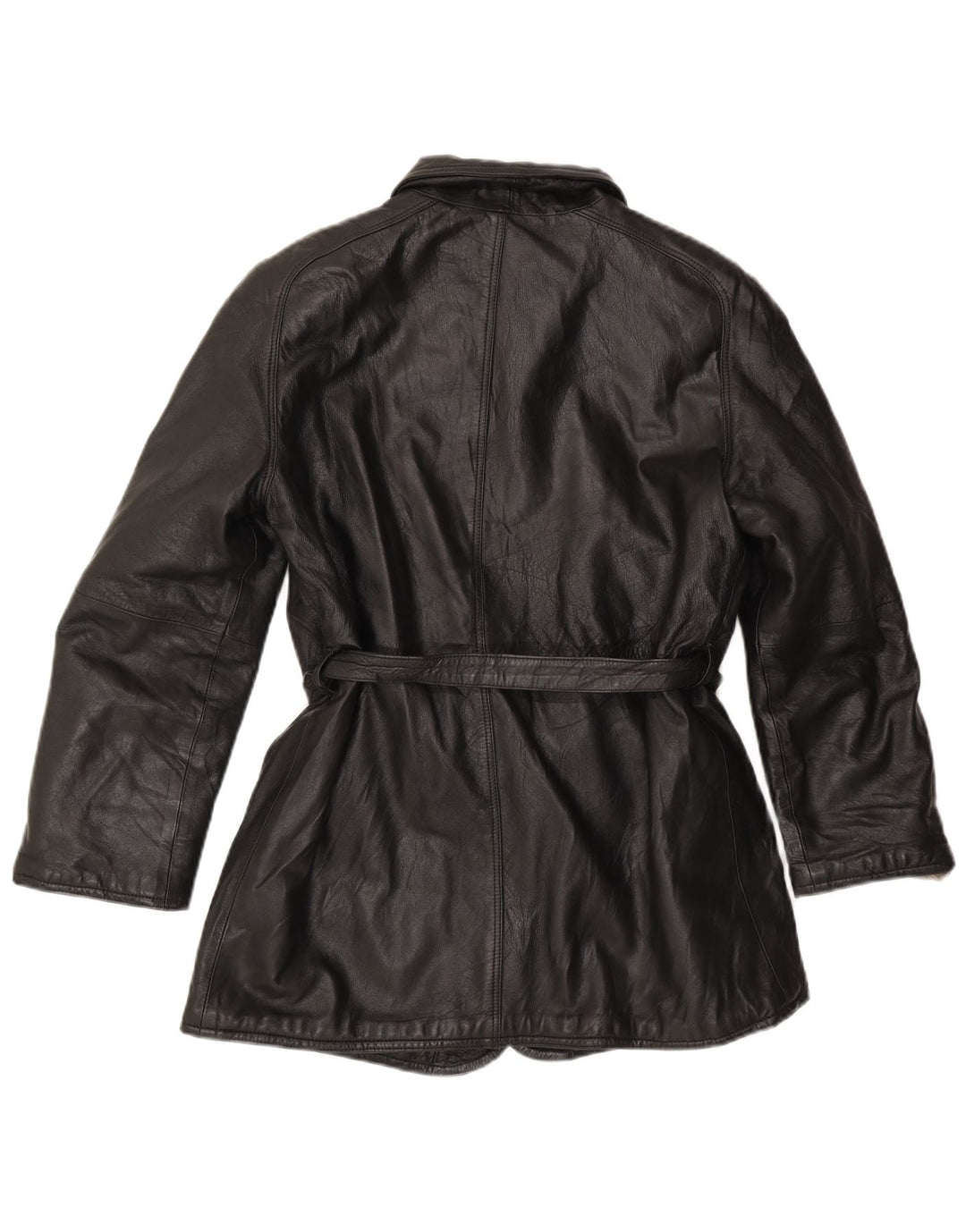 Vintage Womens Leather Jacket IT 46 Large Black