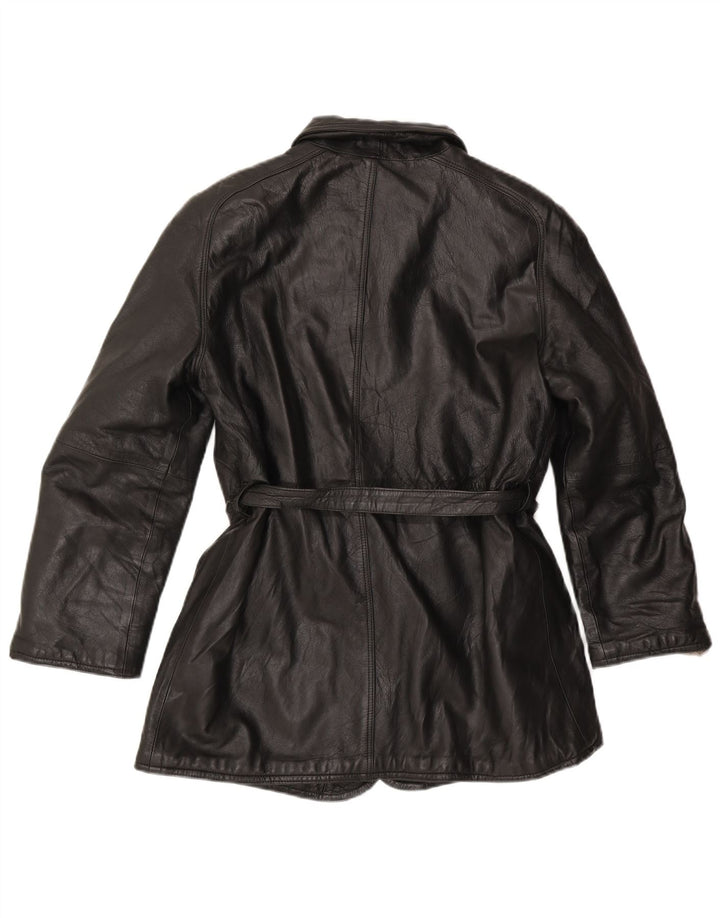 Vintage Womens Leather Jacket IT 46 Large Black