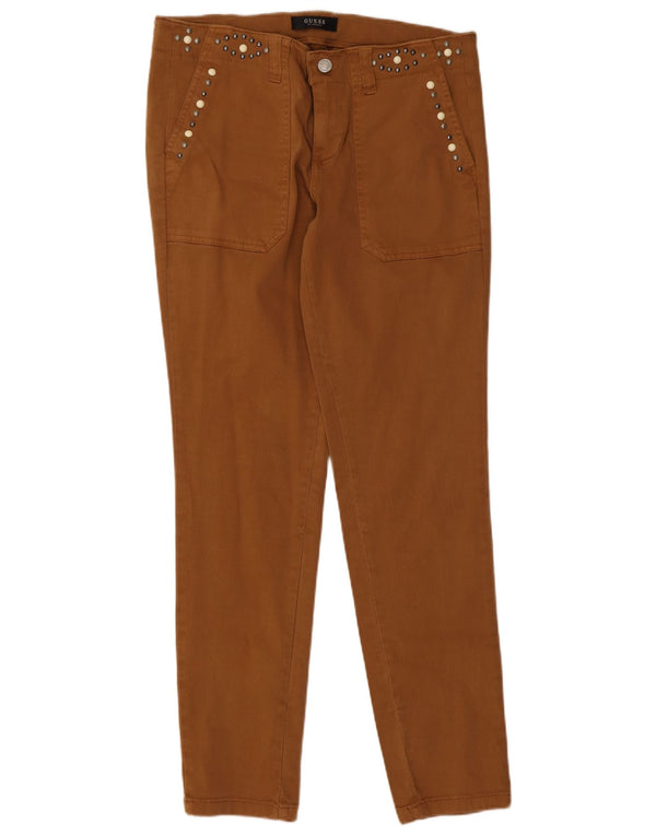 Guess Calça Chino Feminina Slim W26 L28 Algodão Bege
