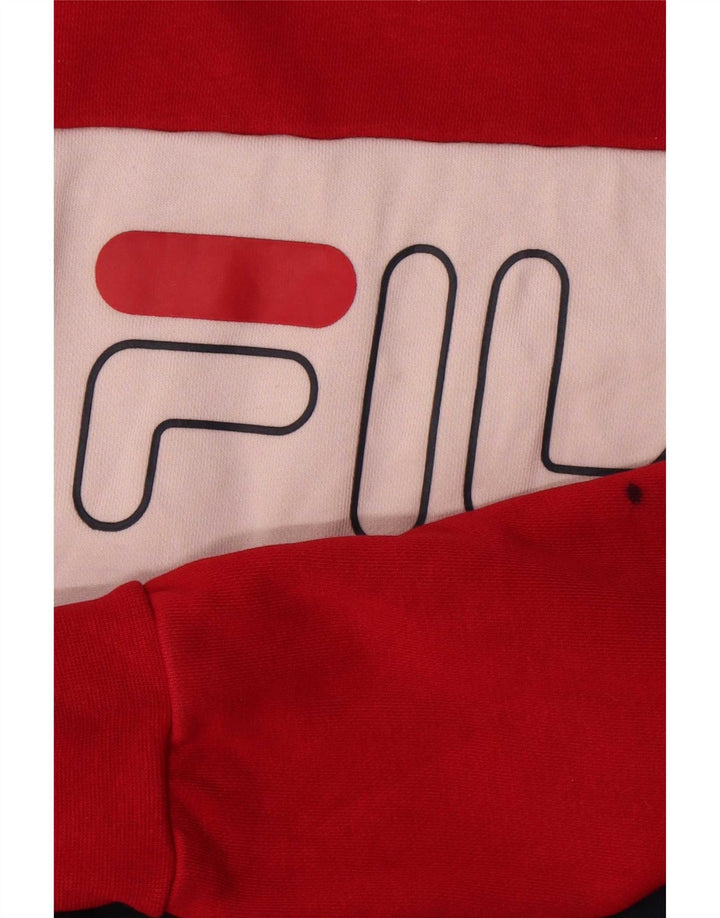Fila Dame Sweatshirt Jumper UK 14 Medium Flerfarvet Colourblock