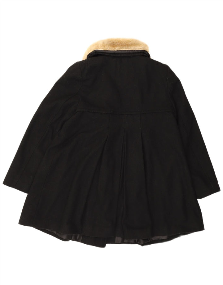 Monsoon Womens Princess Coat UK 12 Medium Black Wool
