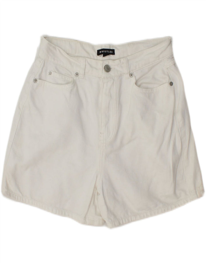WHISTLES Womens Denim Shorts W27 Small White Cotton Vintage Whistles and Second-Hand Whistles from Messina Hembry 
