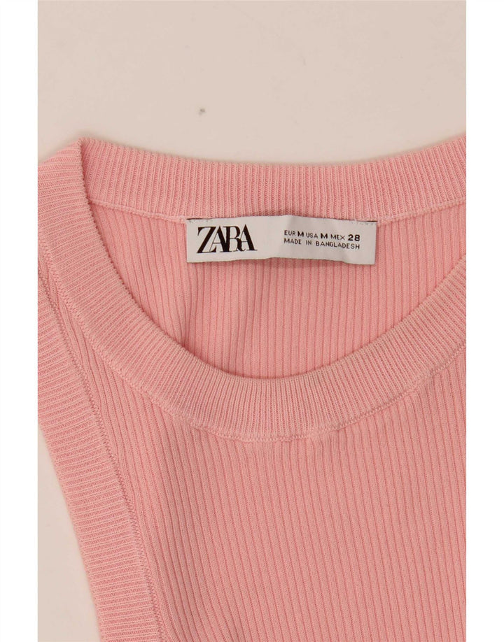 Top damski z kamizelką Zara UK 12, średni róż
