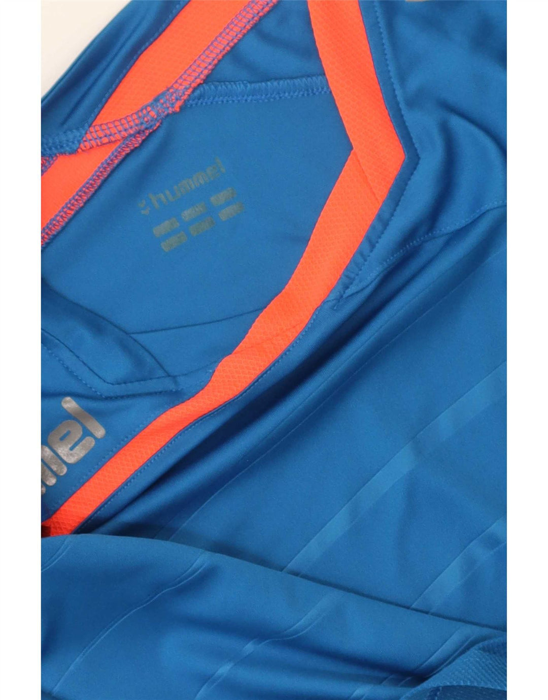 Hummel Mens Graphic T-Shirt Top Large Blue Striped