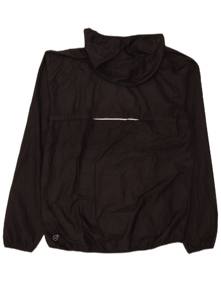 Puma Veste de pluie à capuche pour femme UK 16 Large Noir Polyester
