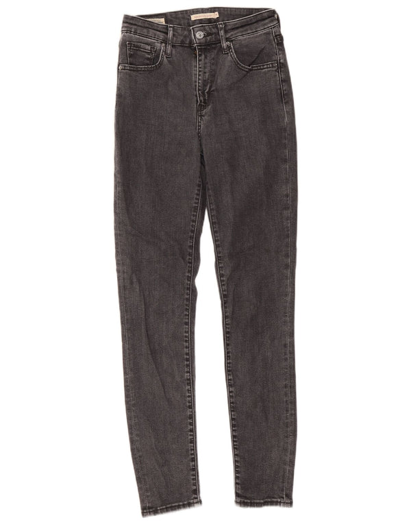 Levi's Womens 721 High Rise Skinny Jeans W26 L30 Grey Lycra