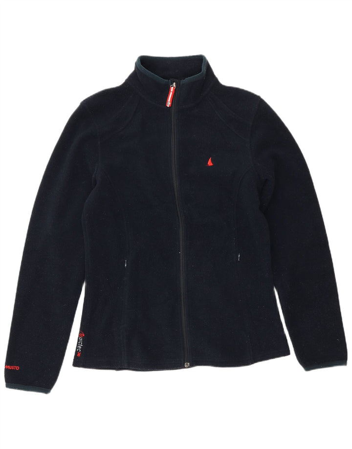 Giacca in pile da donna Musto UK 12 poliestere blu navy medio